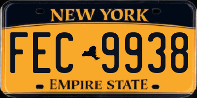 NY license plate FEC9938
