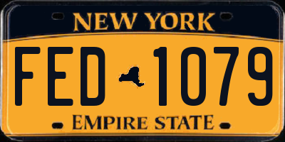 NY license plate FED1079