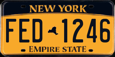 NY license plate FED1246