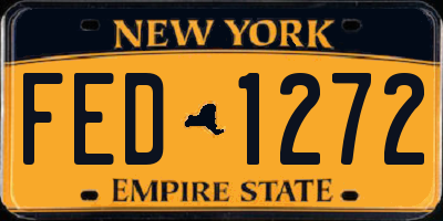 NY license plate FED1272