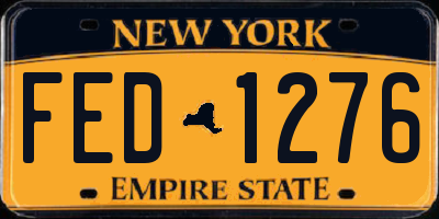 NY license plate FED1276