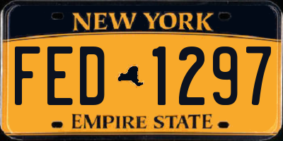 NY license plate FED1297