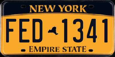 NY license plate FED1341