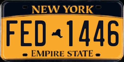 NY license plate FED1446