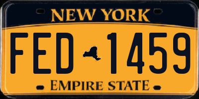 NY license plate FED1459