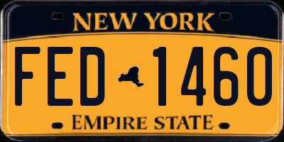 NY license plate FED1460