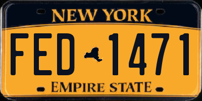 NY license plate FED1471
