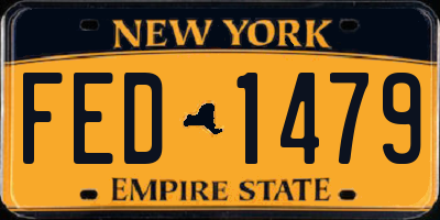 NY license plate FED1479