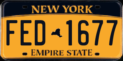 NY license plate FED1677