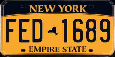 NY license plate FED1689