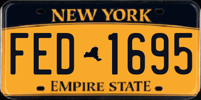 NY license plate FED1695