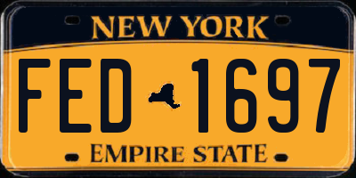 NY license plate FED1697