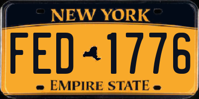 NY license plate FED1776