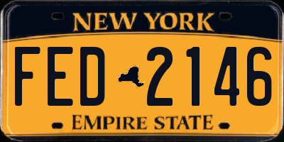 NY license plate FED2146