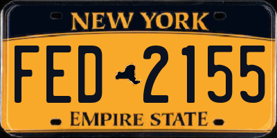 NY license plate FED2155