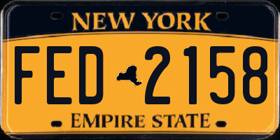 NY license plate FED2158