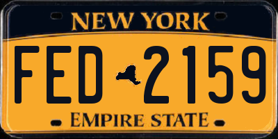 NY license plate FED2159