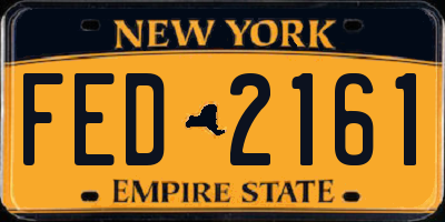 NY license plate FED2161