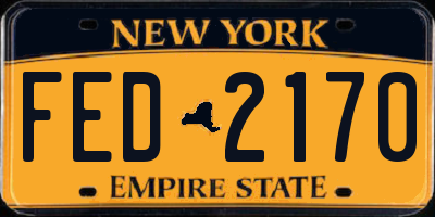 NY license plate FED2170