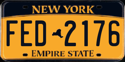 NY license plate FED2176