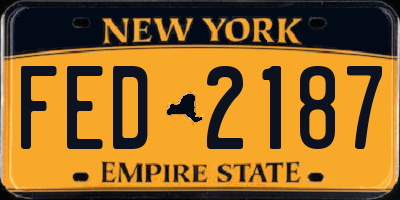 NY license plate FED2187