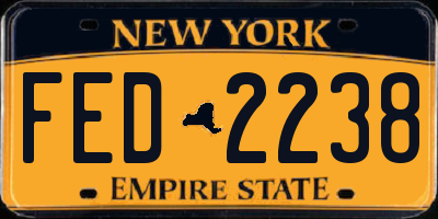 NY license plate FED2238
