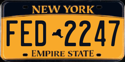 NY license plate FED2247
