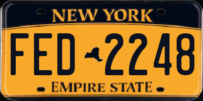 NY license plate FED2248
