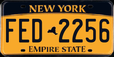 NY license plate FED2256