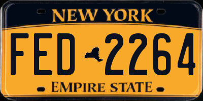 NY license plate FED2264