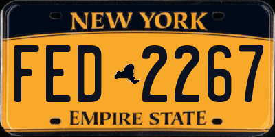 NY license plate FED2267