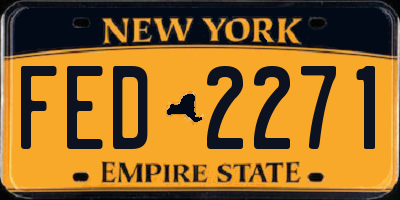 NY license plate FED2271