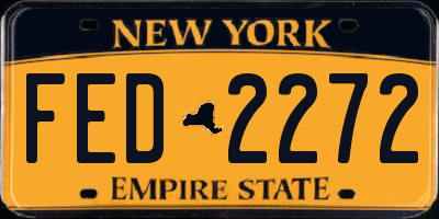 NY license plate FED2272