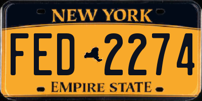 NY license plate FED2274