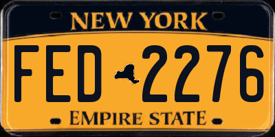 NY license plate FED2276