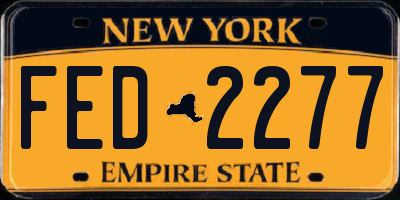 NY license plate FED2277