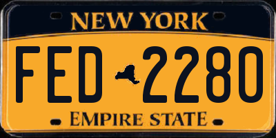 NY license plate FED2280