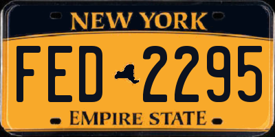 NY license plate FED2295