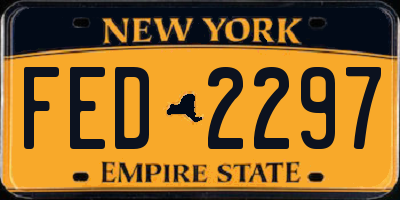 NY license plate FED2297