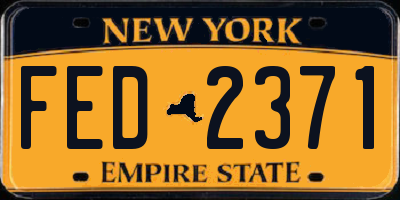 NY license plate FED2371