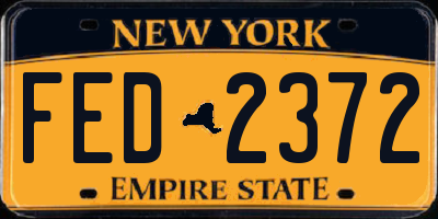 NY license plate FED2372
