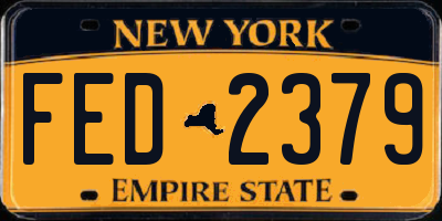 NY license plate FED2379
