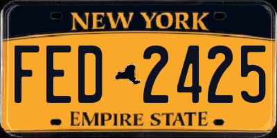 NY license plate FED2425