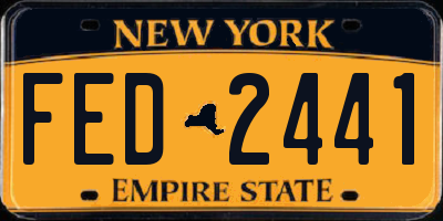 NY license plate FED2441