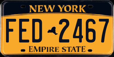 NY license plate FED2467