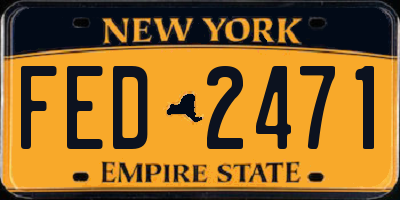 NY license plate FED2471