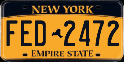 NY license plate FED2472