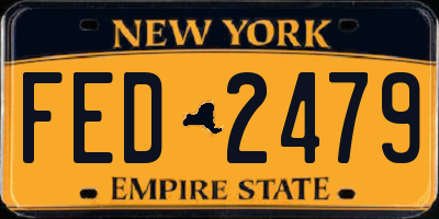 NY license plate FED2479