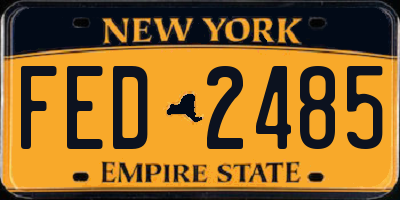 NY license plate FED2485