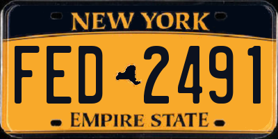 NY license plate FED2491